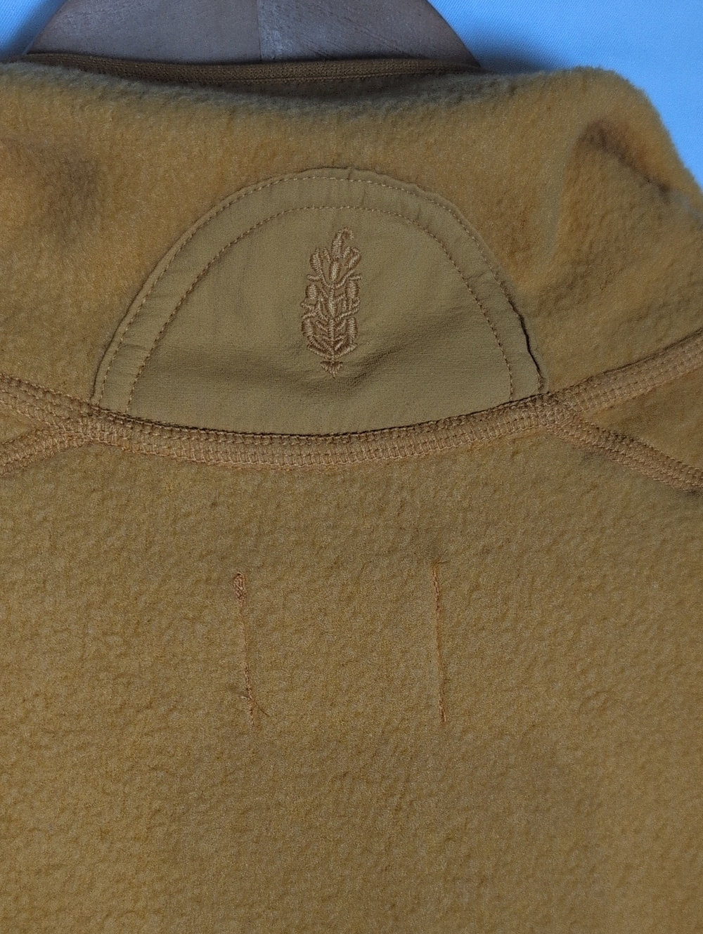 Free People (YELLOW) Sleeveless Fleece Vest in Mustard - Zip Front - Picture 7 of 7